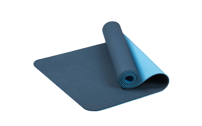 VolaFit - TPE Non Slip Gym Exercise Pilates Yoga Mat - 6mm Thick - Blue