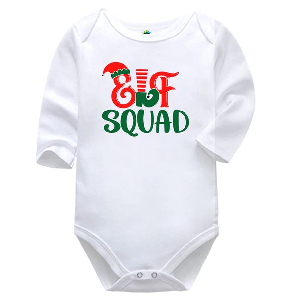 Elf Squad Christmas Festive Season Baby Vest Bodysuit Onesie Long Sleeve
