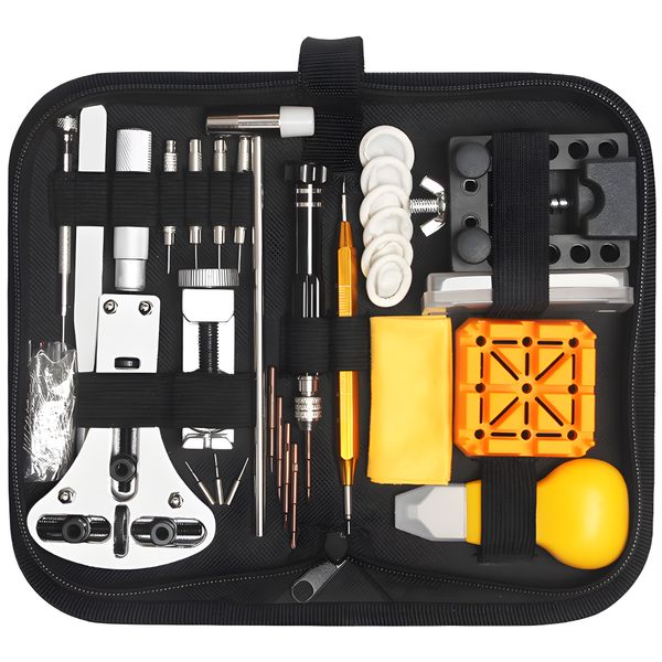155Pcs Watch Repair Tool Kit Watch Link Removal Tool Set with Carrying Case