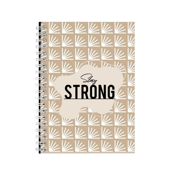 Strong A5 Notebook Spiral Lined Motivational Saying Graphic Notepad Gift153