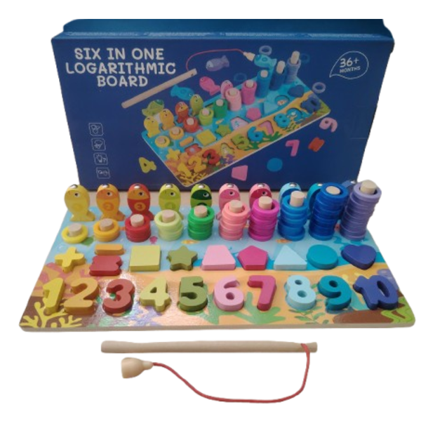 Six-in-One Logarithmic Board Magnetic Puzzle