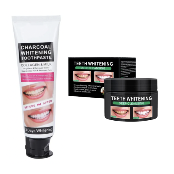 Charcoal Whitening Toothpaste &amp; Organic Charcoal Teeth Whitening Powder