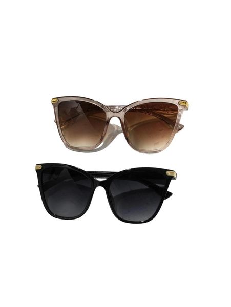 Cat Eye Fashion Sunglasses For Women - 001 - 2-Pairs