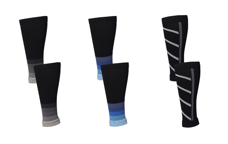 Calf Compression Sleeves for Men Women Football Leg Sleeve Running Pack 3