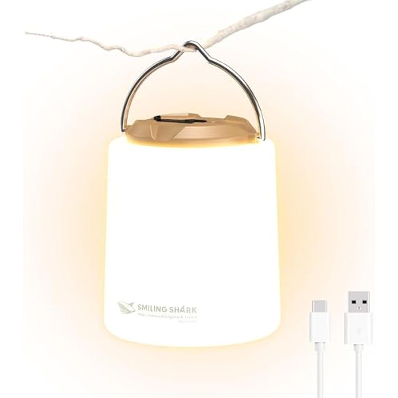 Smiling Shark Led Lantern Camping Lamp USB Rechargeable Super