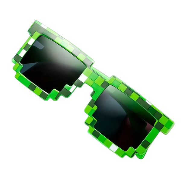 Minecraft Video Game Green Creeper Mosaic Party UV Protection Sunglasses