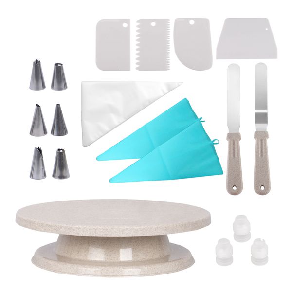 Cake Baking Decoration Tool Set Cake Turntable Laminating Bag - 48 pieces