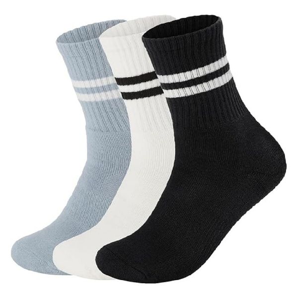 3 Pairs Pilates Grippy Socks With Non Slip Grip For Women