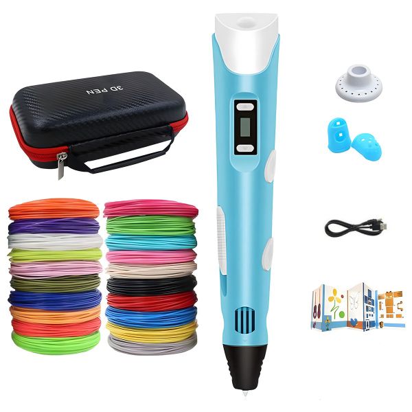 3D Printing Pen Kit with 100M Filament - 20 Colors x 5M PLA &amp; Display- Gift