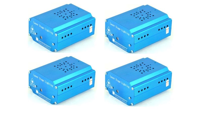 Mini Laser Stage Lighting, Holographic Laser Star Projector Set Of 4