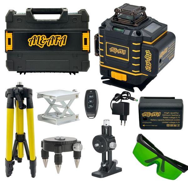 Al&amp;Afa Industrial Yellow 4D 16 Line Laser Self-Leveling Mapping Tool &amp; Case