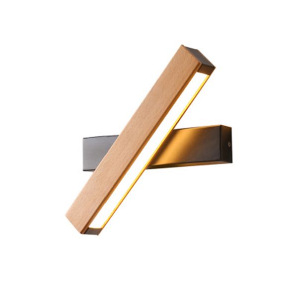 6W LED Acrylic Kinkiet Bedroom Night Wound Night Rotary Reading Wooden Kink