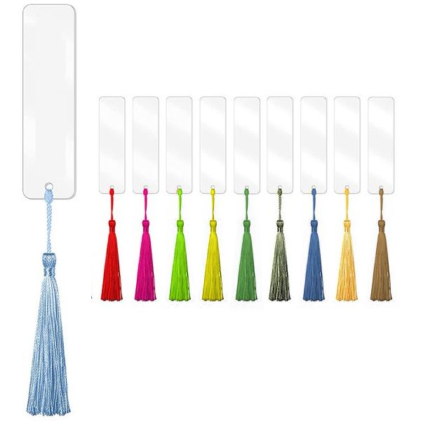 Clear Acrylic Bookmark &amp; Tassel Set