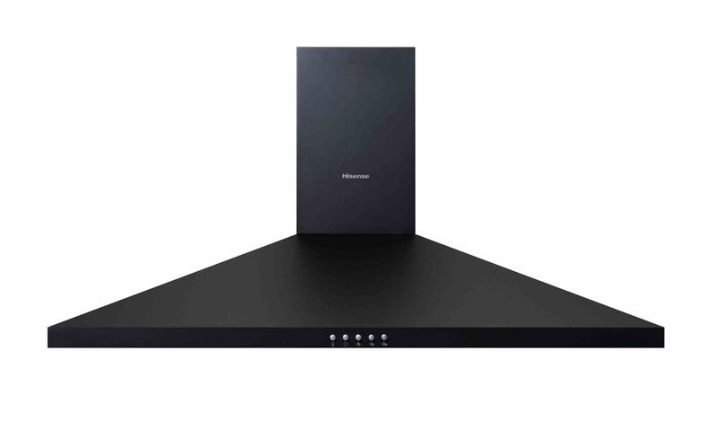 Hisense 90cm Stainless Steel Chimney Cookerhood - Black