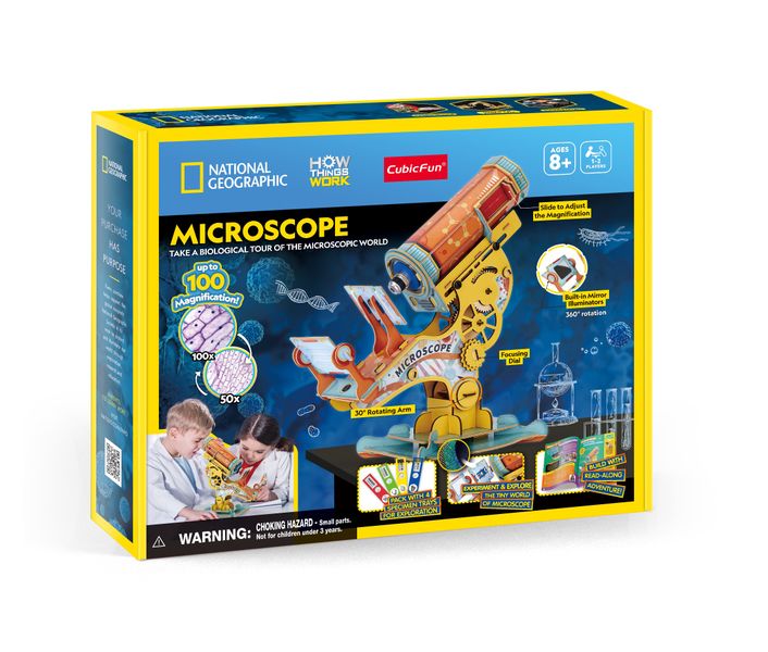 Cubic Fun National Geographic Microscope - 3D Puzzle - 36cm Tall