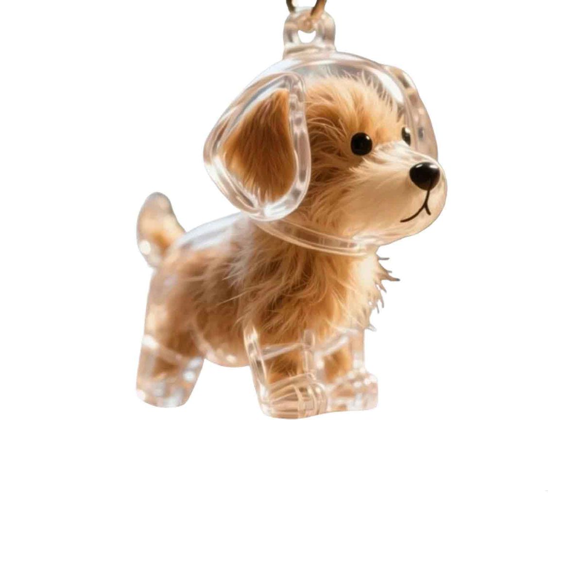 Dog Hair Collector Keychain, Cute Transparent Dog Hair Storage Capsules