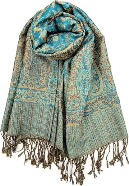 Reversible Paisley Pashmina Rave Scarf Shawl-Soft Silky Pashmina Wraps