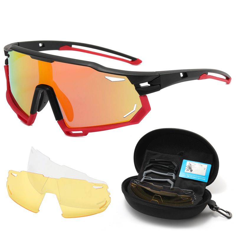 Polarized, UV 400, Sport Cycling Glasses with 2 Interchangeable Lenses ...