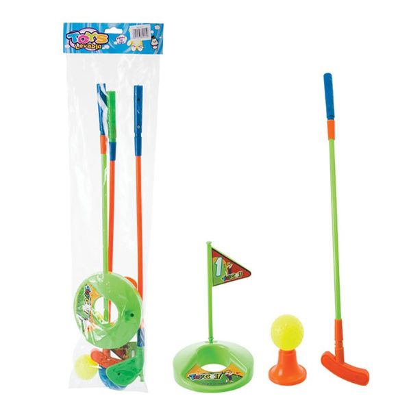 Bulk Pack x 4 Toy Golf+Croquet-Set Plastic With 3xballs