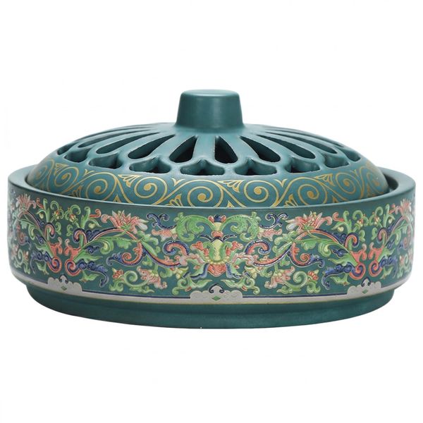 Ceramic Incense Holder &amp; Coil Burner - Zen Fly Repeller Decor