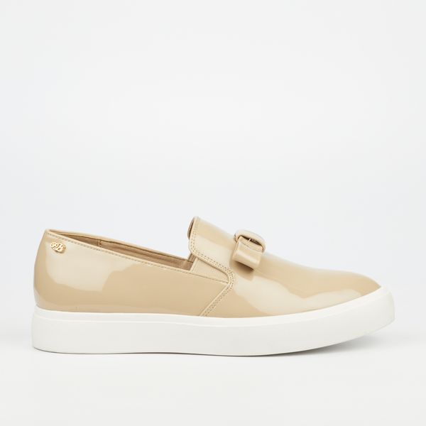 Miss Black - Women's Nude Patent PU Plain Casual
