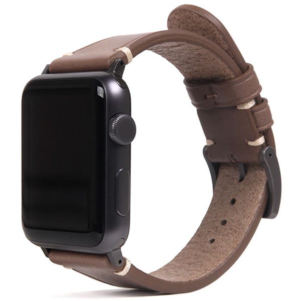 SLG D7 Italian Buttero Leather Strap For Apple Watch 38/40mm - Beige