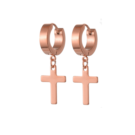 Cross earrings deals stainless steel