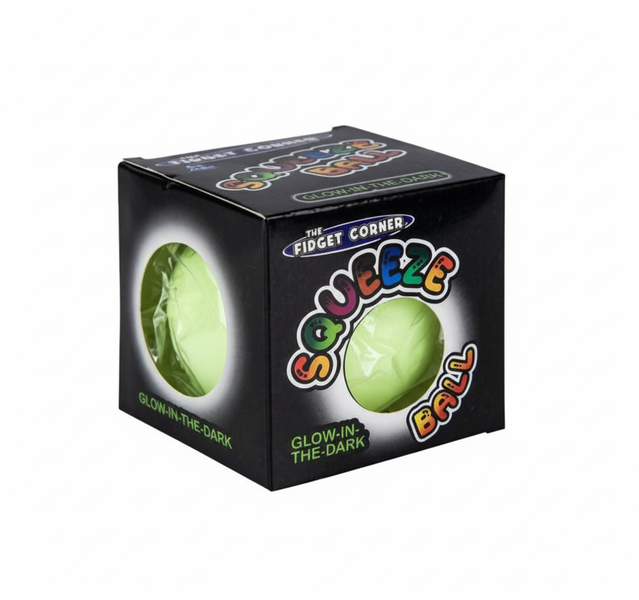 Glow in the Dark Stress Ball - 8 cm Novelty Stress Relief Toy