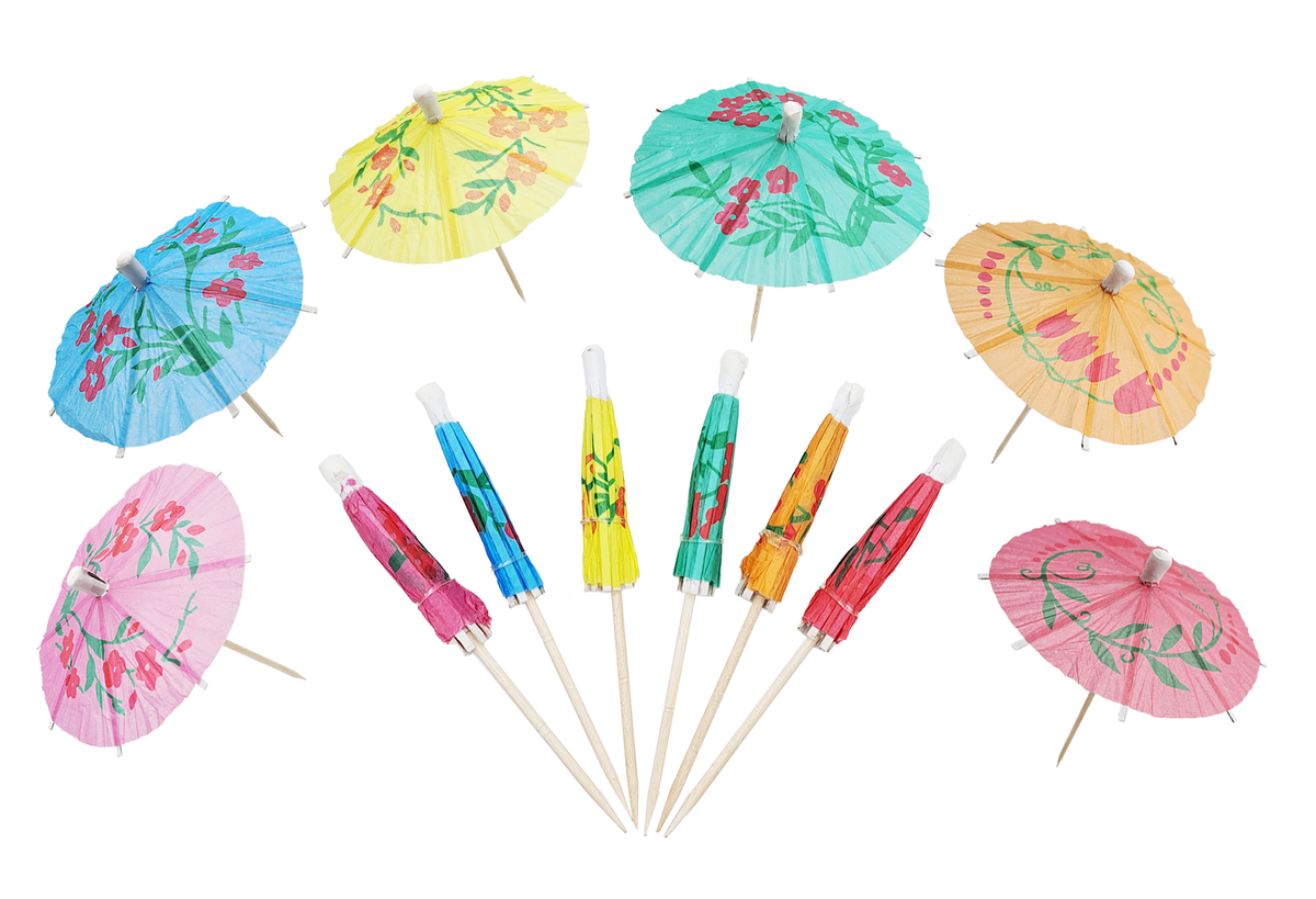 Bestby Cocktail Umbrella Picks for Drink or Food Decoration 200