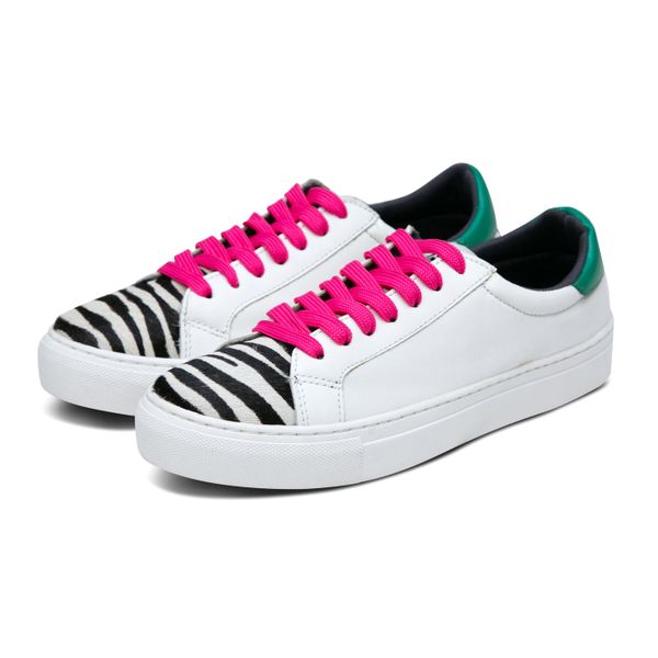 1984 Deluxe Brand Zebra Low Top Sneakers