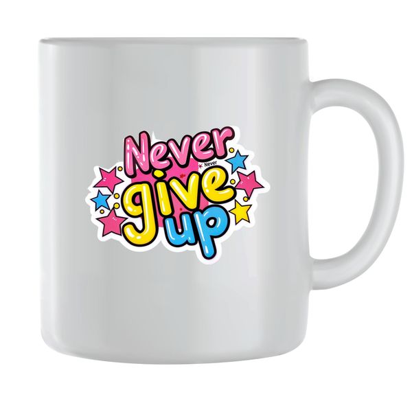 Never Coffee Mugs for Men Women Motivational Saying Graphic Cup Present 213