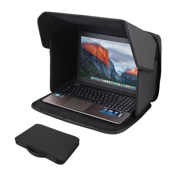 14" Portable/Foldable Laptop Cover Case with SunShade Hood Bag for Outside