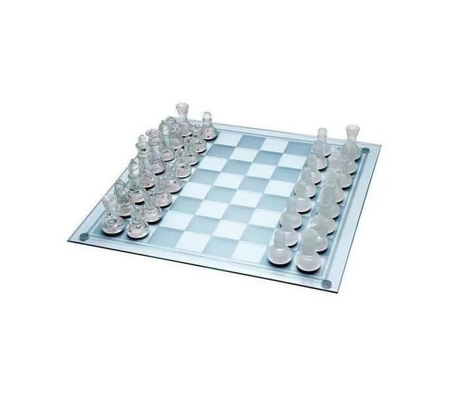 Crystal Clear Glass Chess Set