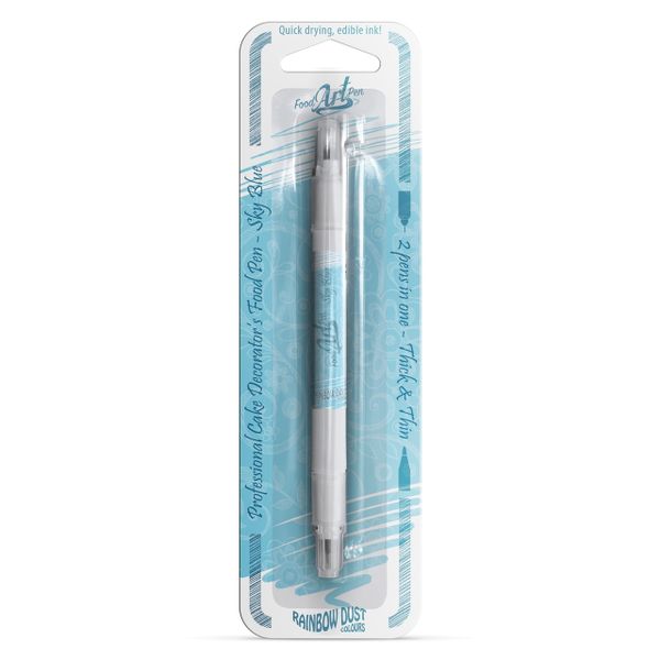 Rainbow Dust Double Sided Edible Food Pen Cake Icing Decoration SKY BLUE