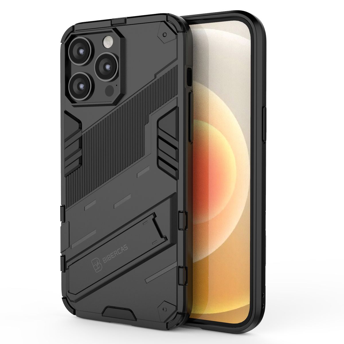 Cover for iPhone 14 Pro Max - Dual Layer Military Grade Kickstand Cover ...