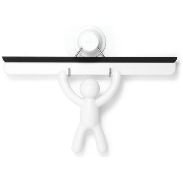 Umbra Buddy Adhesive Shower Squeegee White Silicone Blade
