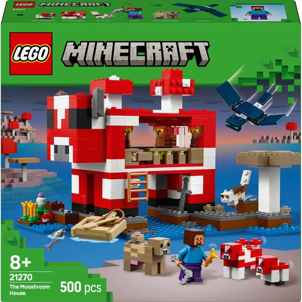 LEGO® Minecraft® The Mooshroom House Island Gamer Kit Toy for Kids 21270