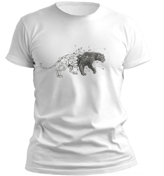 PepperSt Men's White T-Shirt - Panther