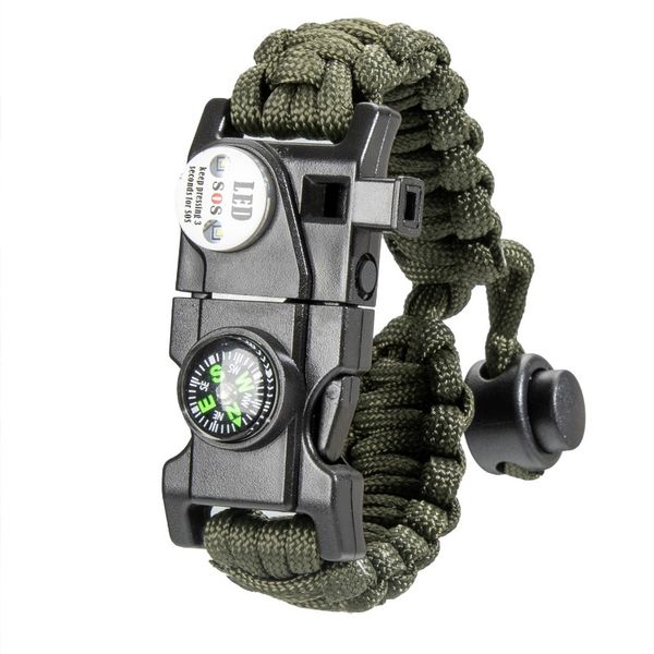 21 In 1 Survival Bracelet Paracord Kit With Emergency Tools