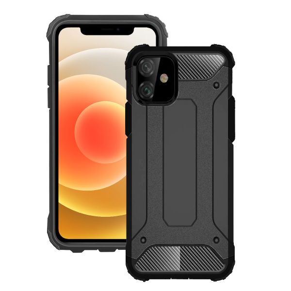 Hybrid Shockproof Protective Case for iPhone 12 Mini - Black