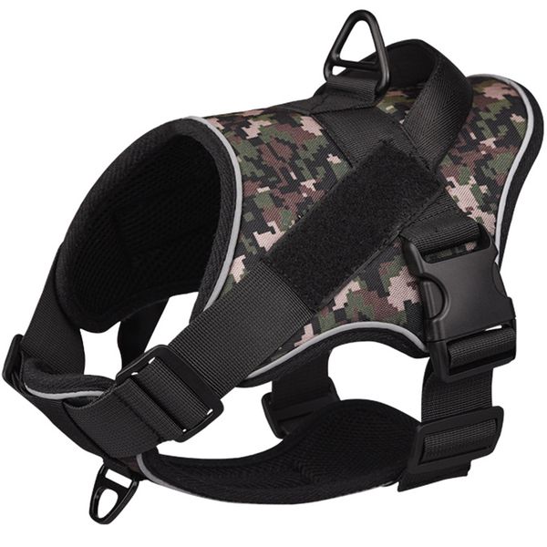 Dog Harness Tactical Dog Vest With Reflective Strip For Medium Large Dog