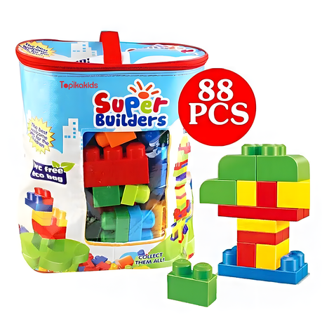 TopikaKids - Toddler Big Blocks Kids Toy Set for Creative Play - 88 Piece Image