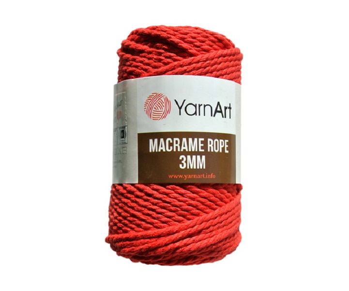 YarnArt Macrame Cord 3MM 250g Pack of 4 - Red - 773