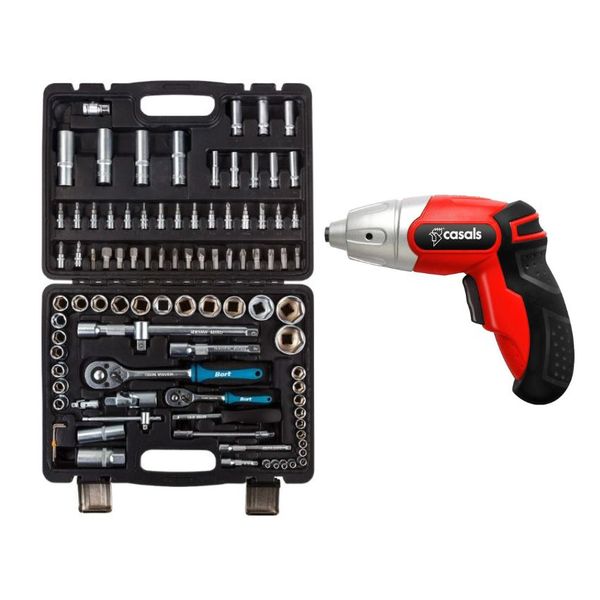 Bort - Socket Set 95 Piece &amp; 10 Piece Cordless Screwdriver