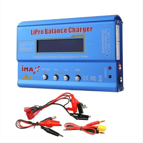 For IMAX B6 80W Lipo Battery Charger+XT60 Lipo NiMh Li-Ion Ni-Cd Digital Li