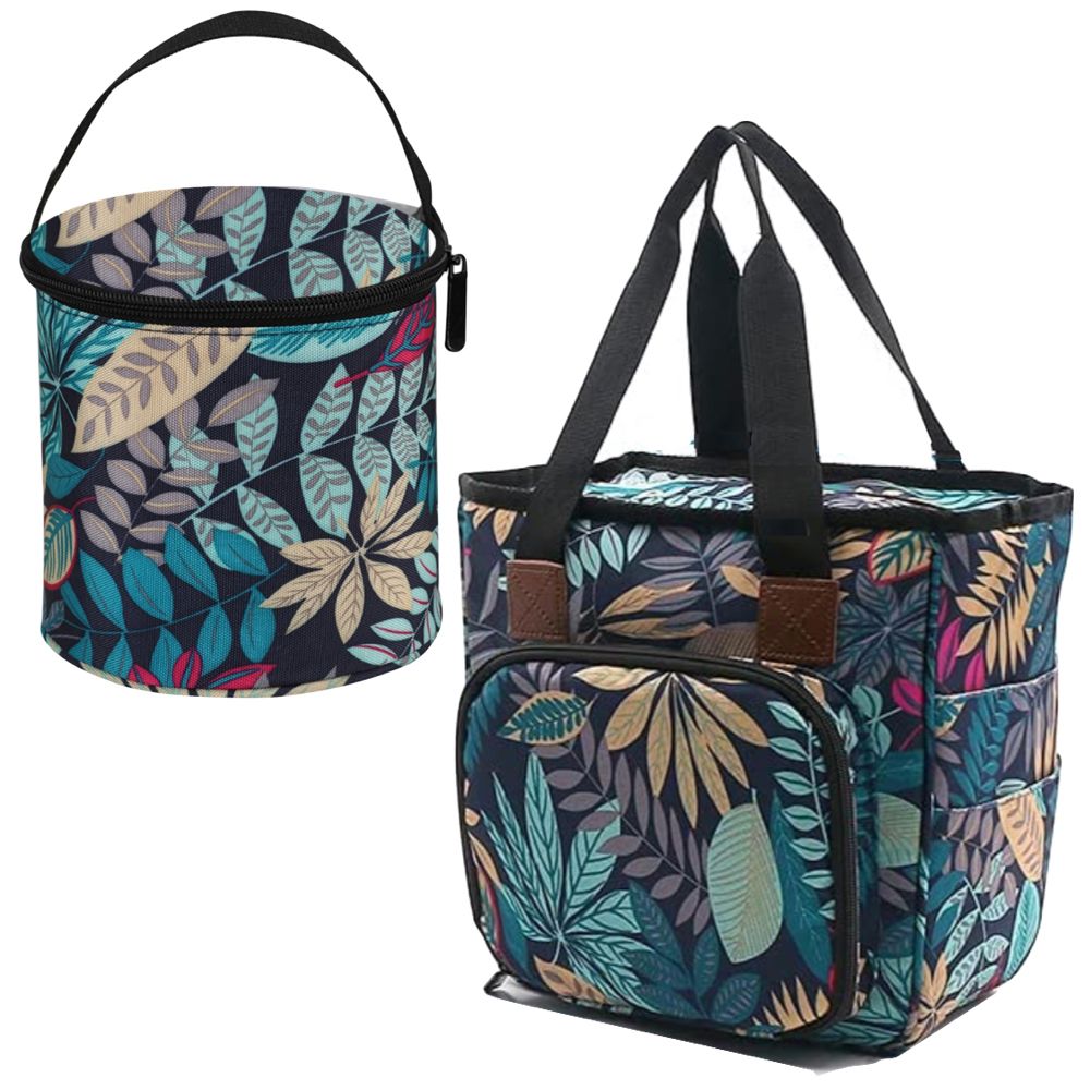 Craft Yarn Storage Bag With Crochet Needlework Accessories Storage Bag