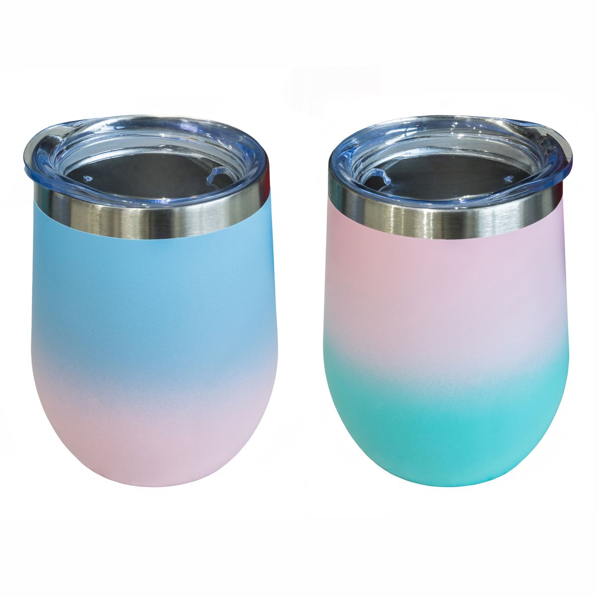 Stainless Steel Prismatic Tumbler With Straw