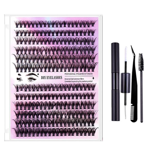 Fluffy Lash EXtention Kit 240 Pcs Eyelash Cluster Kit