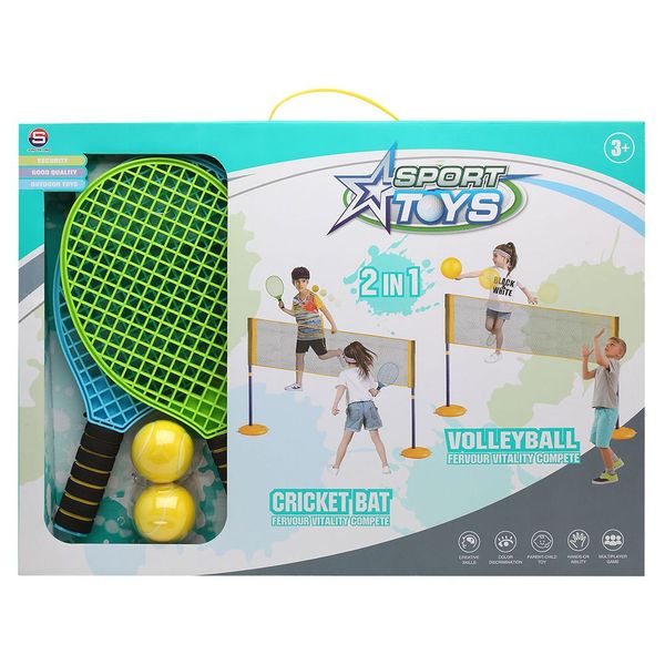 2 in1 Volley Ball and Tennis Game withy 2m Net