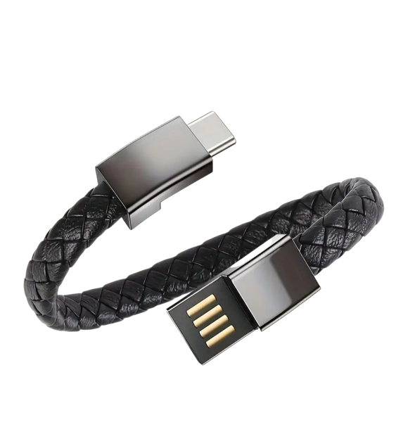 Wearable Type C to USB Charging Cable Braided Bracelet